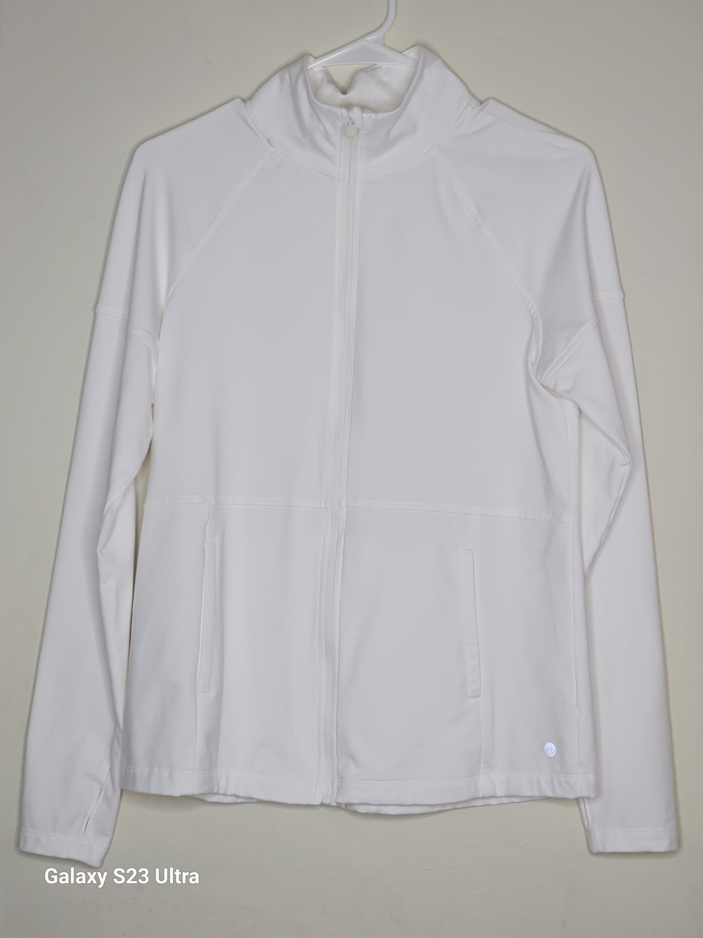 Apana Cream Zip-Front Active Longsleeve